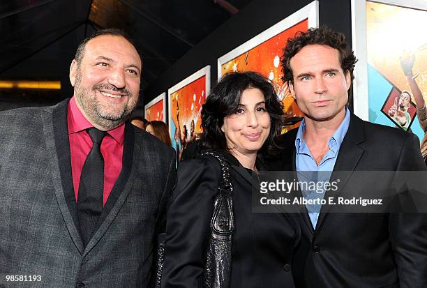 Producer Joel Silver, President, Worldwide Marketing, Warner Bros. Pictures Sue Kroll and actor Jason Patric arrive at Warner Bros. "The Losers"...