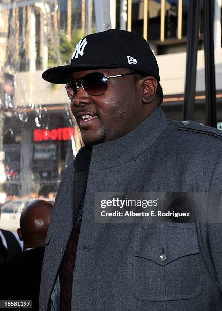 Actor Quinton Aaron arrives at Warner Bros. "The Losers" premiere at Grauman's Chinese Theatre on April 20, 2010 in Los Angeles, California.