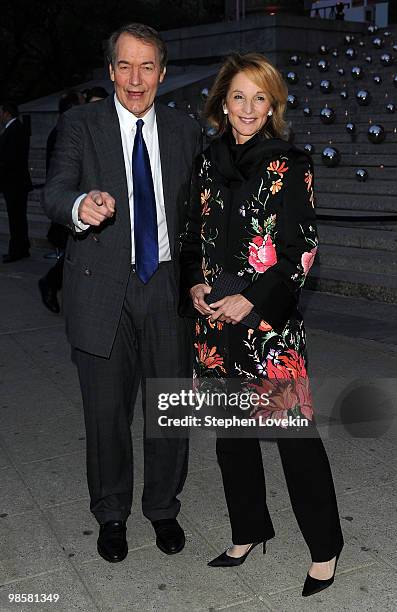 Persoanlity Charlie Rose and NYC City Planning Commissioner and Trustee, Amanda Burden attends the Vanity Fair Party during the 9th Annual Tribeca...