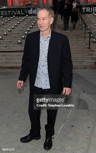 Tennis Player John McEnroe attends the Vanity Fair Party during the 9th Annual Tribeca Film Festival at the New York State Supreme Court on April 20,...