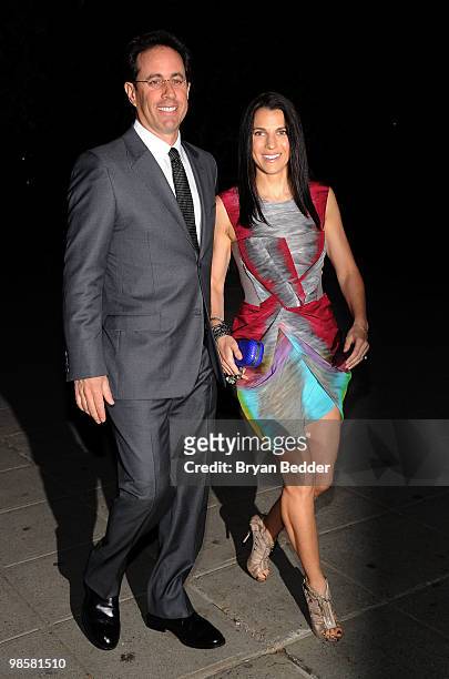 Actor Jerry Seinfeld and wife Jessica Seinfeld attends the Vanity Fair Party during the 9th Annual Tribeca Film Festival at the New York State...