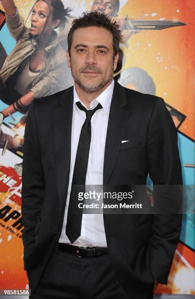 Actor Jeffrey Dean Morgan arrives at "The Losers" Premiere at Grauman's Chinese Theatre on April 20, 2010 in Hollywood, California.