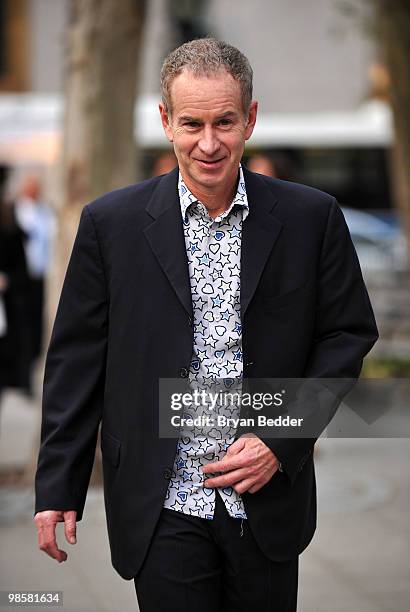 Tennis Player John McEnroe attends the Vanity Fair Party during the 9th Annual Tribeca Film Festival at the New York State Supreme Court on April 20,...