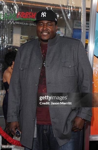 Actor Quinton Aaron arrives at "The Losers" Premiere at Grauman's Chinese Theatre on April 20, 2010 in Hollywood, California.