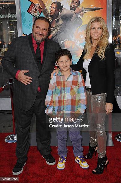 Producer Joel Silver and family arrive at "The Losers" premiere at Grauman's Chinese Theatre on April 20, 2010 in Hollywood, California.