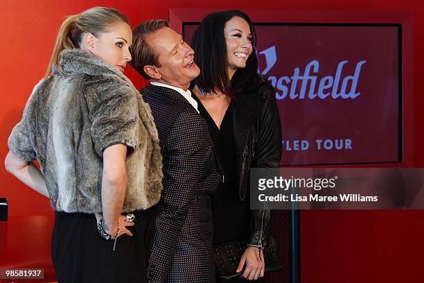 Charlotte Dawson, Carson Kressley and Ricky-Lee Coulter pose during the launch of Carson's national Westfield Be Styled Tour at Westfield Bondi...