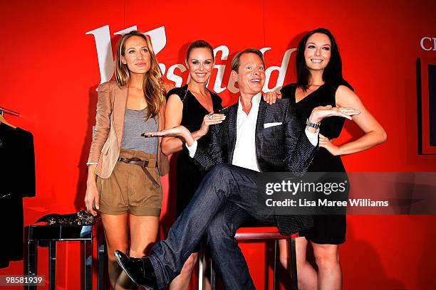 Erika Heynatz,Charlotte Dawson,Carson Kressley and Ricky-Lee Coulter pose during the launch of Carson's national Westfield Be Styled Tour at...