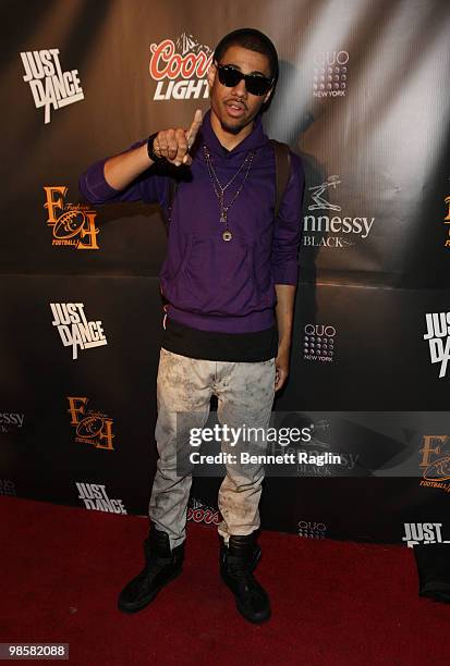 Recording artist J Wright attends the 3rd annual Fashion & Football NFL Draft Party at Quo Nightclub on April 20, 2010 in New York City.