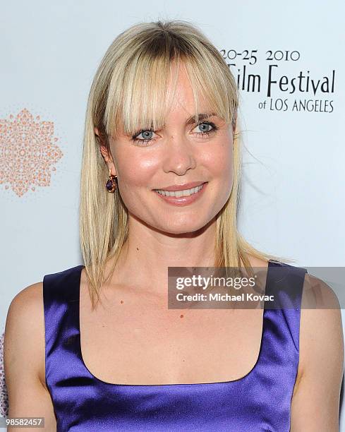 Actress Radha Mitchell arrives at the opening night gala of the 8th Annual Indian Film Festival of Los Angeles at ArcLight Hollywood on April 20,...