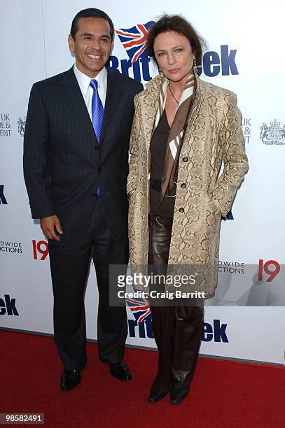 Los Angeles Mayor Antonio Villaraigosa and Jacqueline Bisset arrives at the 2010 Champagne Launch Of BritWeek at the Consul General's Residence on...