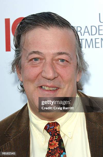 Steven Fry arrives at the 2010 Champagne Launch Of BritWeek at the Consul General's Residence on April 20, 2010 in Los Angeles, California.