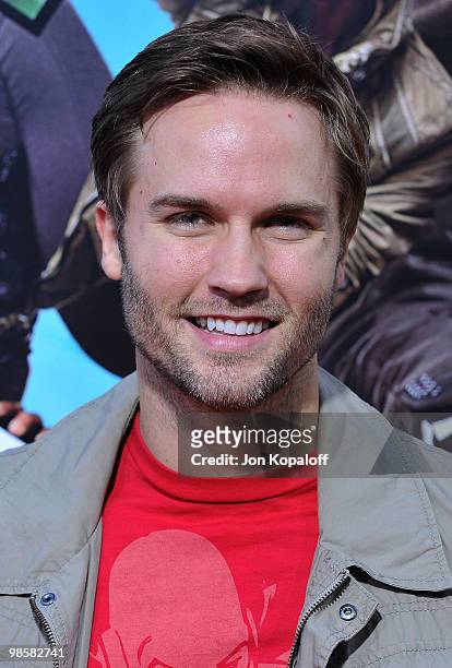 Actor Scott Porter arrives to the Los Angeles Premiere "The Losers" at Grauman's Chinese Theatre on April 20, 2010 in Hollywood, California.