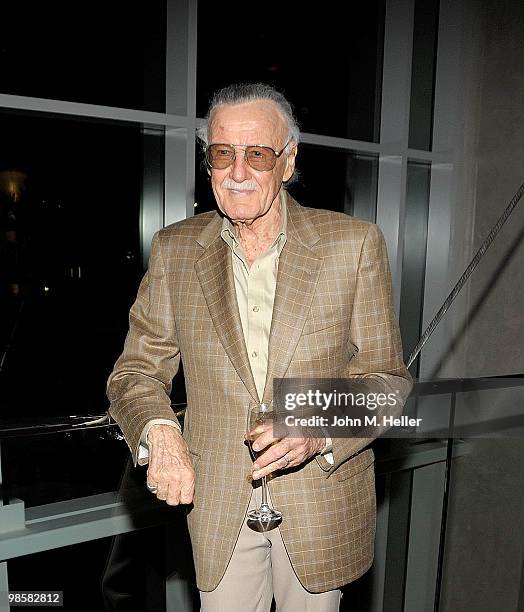 Marvell Comics founder Stan Lee attends the launch party for "Avanta" a new optical broadband technology for the entertainment industry at the W...