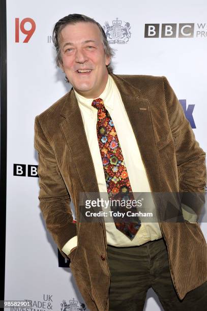Stephen Fry attends the champagne launch of BritWeek held at the Consul Generals residence on April 20, 2010 in Los Angeles, California.