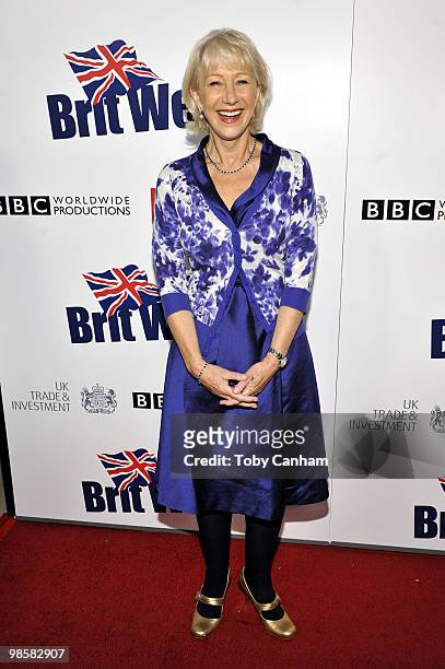 Dame Helen Mirren attends the champagne launch of BritWeek held at the Consul Generals residence on April 20, 2010 in Los Angeles, California.