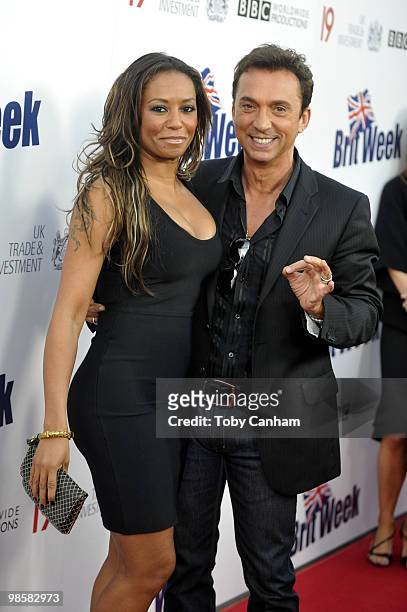 Mel B and Bruno Tonioli attend the champagne launch of BritWeek held at the Consul Generals residence on April 20, 2010 in Los Angeles, California.