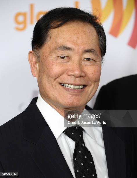 Actor George Takei attends the 21st annual GLAAD Media Awards at Hyatt Regency Century Plaza on April 17, 2010 in Century City, California.