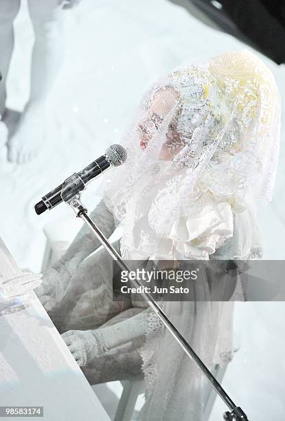 Singer Lady Gaga performs onstage during MAC 'Viva Glam' campaign at the Tabloid on April 20, 2010 in Tokyo, Japan.