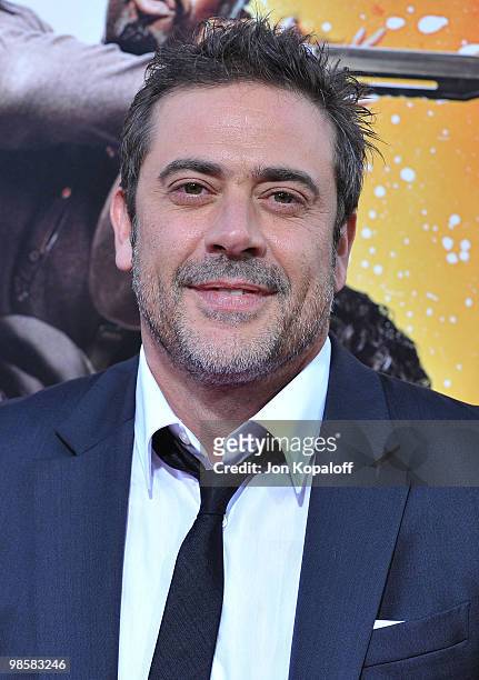 Actor Jeffrey Dean Morgan arrives to the Los Angeles Premiere "The Losers" at Grauman's Chinese Theatre on April 20, 2010 in Hollywood, California.