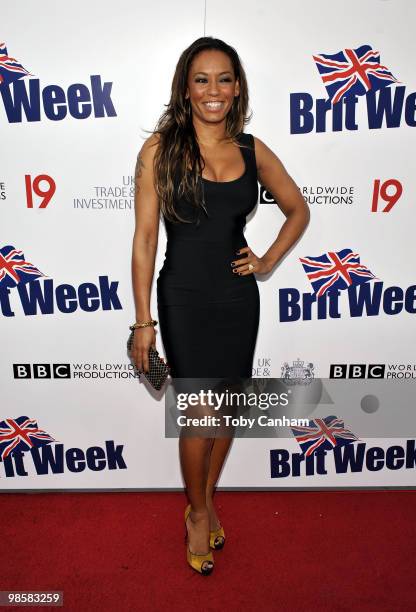 Mel B and Bruno Tonioli attends the Champage launch of BritWeek held at the Consul Generals residence on April 20, 2010 in Los Angeles, California.