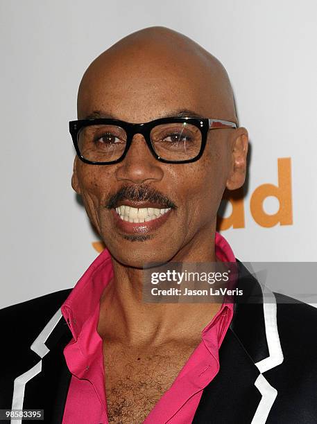 RuPaul attends the 21st annual GLAAD Media Awards at Hyatt Regency Century Plaza on April 17, 2010 in Century City, California.