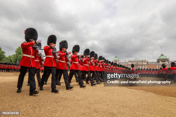 military parade at horse guards parade, london - paul mansfield photography stock-fotos und bilder
