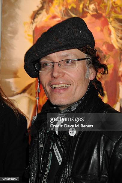 Adam Ant attends the launch event for Triana De Lamo Terry's exhibition 'Soho Lights' at Gallery 27 on April 20, 2010 in London, England.