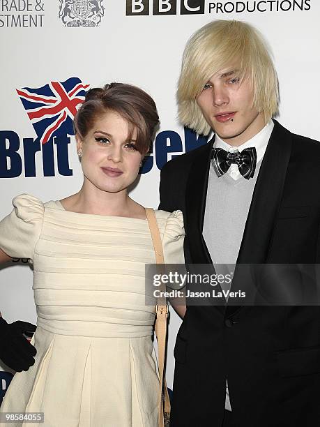 Kelly Osbourne and Luke Worrall attend the BritWeek champagne launch red carpet event at the British Consul General's residence on April 20, 2010 in...