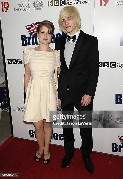 Kelly Osbourne and Luke Worrall attend the BritWeek champagne launch red carpet event at the British Consul General's residence on April 20, 2010 in...