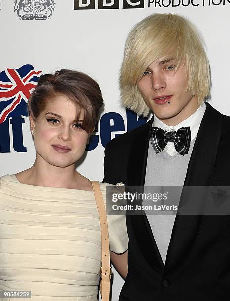 Kelly Osbourne and Luke Worrall attend the BritWeek champagne launch red carpet event at the British Consul General's residence on April 20, 2010 in...