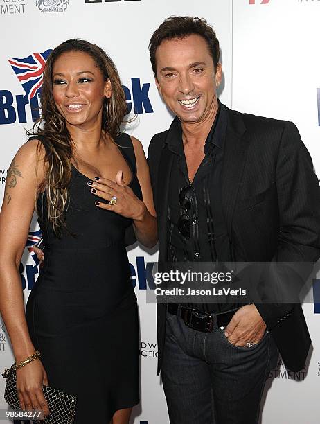 Melanie "Mel B" Brown and Bruno Tonioli attend the BritWeek champagne launch red carpet event at the British Consul General's residence on April 20,...