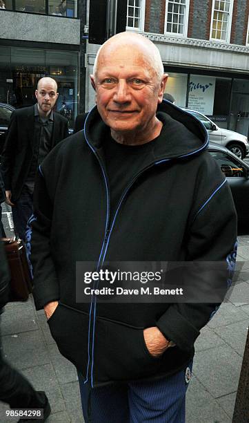 Stephen Berkoff attends the launch event for Triana De Lamo Terry's exhibition 'Soho Lights' at Gallery 27 on April 20, 2010 in London, England.