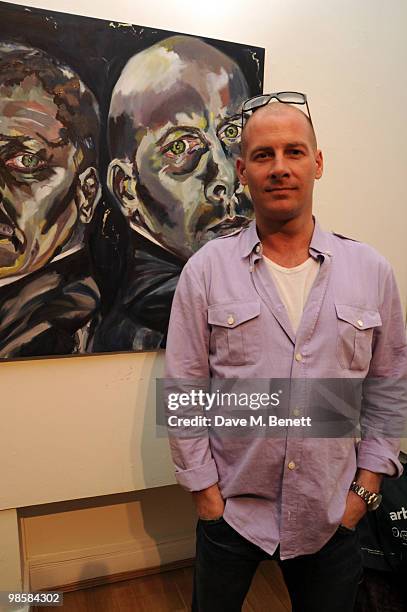 Paul Rowey attends the launch event for Triana De Lamo Terry's exhibition 'Soho Lights' at Gallery 27 on April 20, 2010 in London, England.