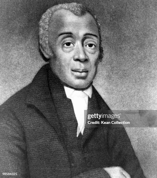 An engraved portrait of African American clergyman Richard Allen circa 1817.