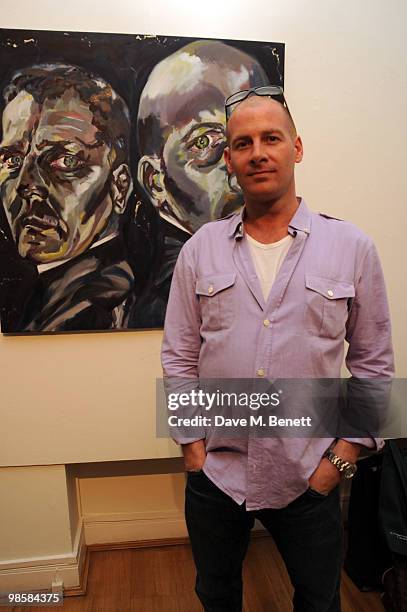 Paul Rowey attends the launch event for Triana De Lamo Terry's exhibition 'Soho Lights' at Gallery 27 on April 20, 2010 in London, England.