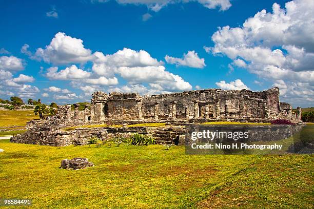 ruines from tulum - riviera maya - quintana roo - coba stock pictures, royalty-free photos & images