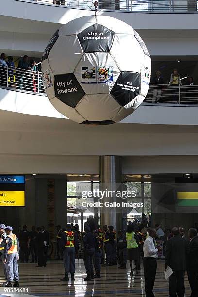 New airport terminal, the O.R Tambo International Airport, is launched by South African President Jacob Zuma and South African minister of transport...