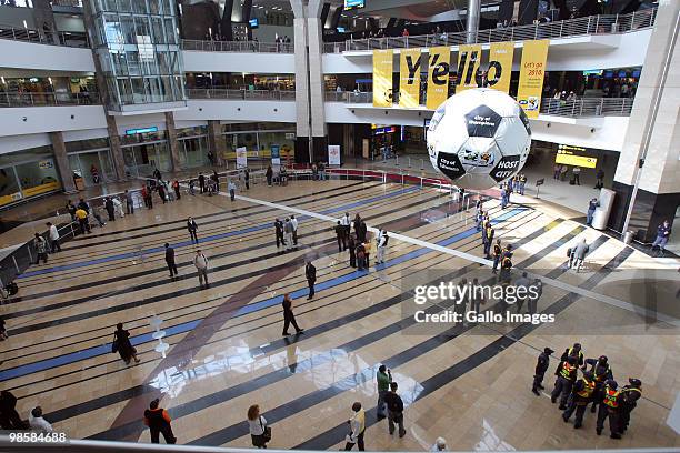 New airport terminal, the O.R Tambo International Airport, is launched by South African President Jacob Zuma and South African minister of transport...