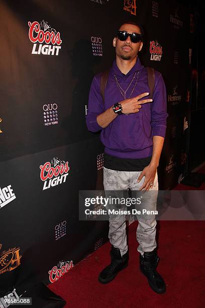 Recording Artist J Wright attends the 3rd annual Fashion & Football NFL Draft Party at Quo Nightclub on April 20, 2010 in New York City.