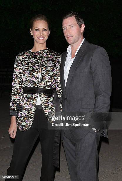 Model Christy Turlington Burns and Actor Edward Burns attend the Vanity Fair Party during the 9th Annual Tribeca Film Festival at New York State...