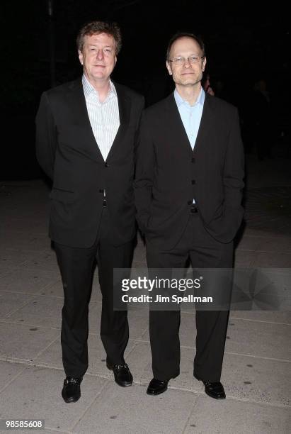 Actor David Hyde Pierce and guest attend the Vanity Fair Party during the 9th Annual Tribeca Film Festival at New York State Supreme Court on April...