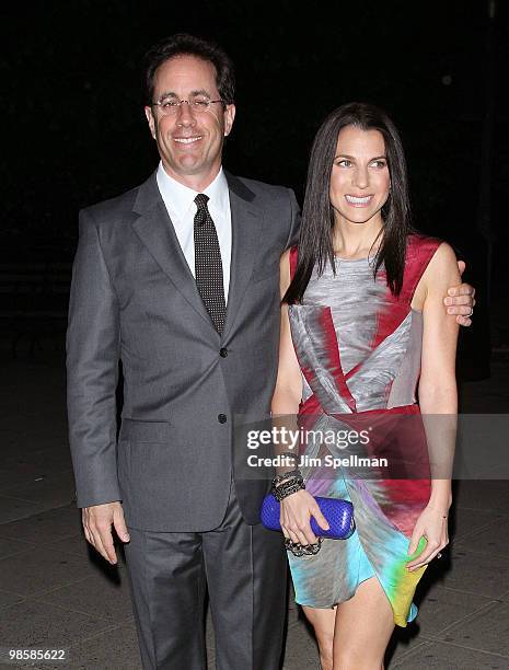 Actor Jerry Seinfeld and wife Jessica Seinfeld attends the Vanity Fair Party during the 9th Annual Tribeca Film Festival at New York State Supreme...