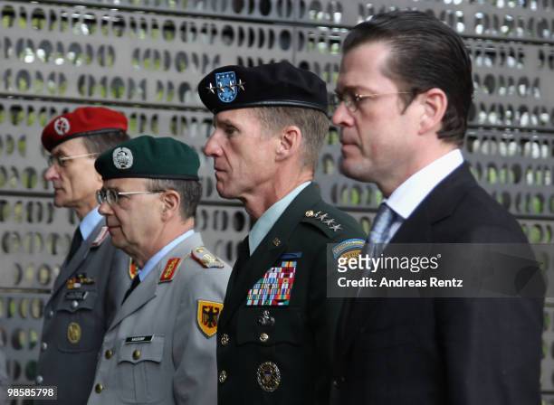 Colonel Hubertus von Rohr, General lieutenant of the German armed forces, the Bundeswehr, Bruno Kasdorf, General Stanley A. McChrystal, Commander,...