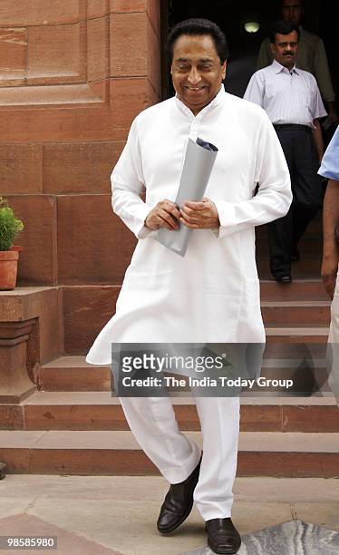 Union Minister of Road Transport and Highways Kamal Nath at Parliament on April 20, 2010.