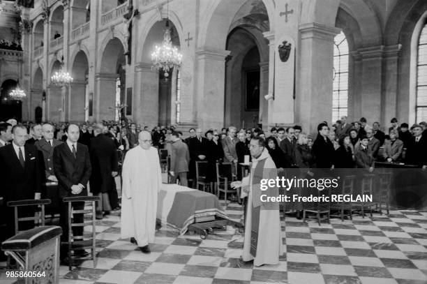 Obsèques de l'ingénieur général René Audran, directeur des affaires internationales de la Délégation générale pour l'Armement du ministère de la...