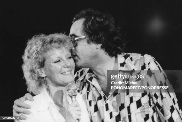 Michel Legrand et Petula Clark en septembre 1977, Montréal, Canada.