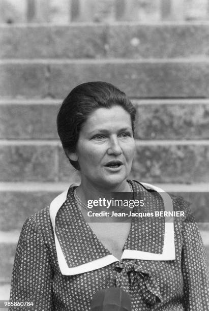 Simone Veil en campagne pour les Européennes à Vitré le 19 mai 1979, France.