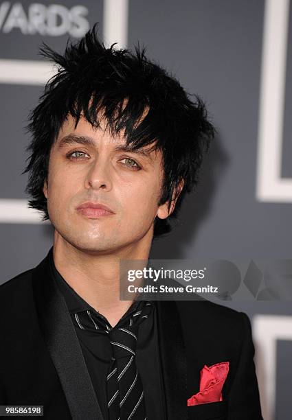 Musician Billie Joe Armstrong of Green Day arrives at the 52nd Annual GRAMMY Awards held at Staples Center on January 31, 2010 in Los Angeles,...