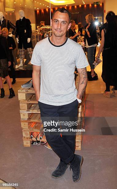 Designer Richard Nicoll attends the Harvery Nichols A/W press day at Harvey Nichols on April 21, 2010 in London, England.