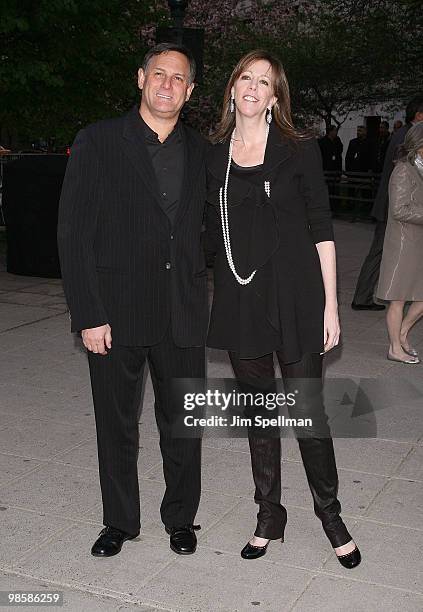 Tribeca Film Festival co-founders Craig Hatkoff and Jane Rosenthal attend the Vanity Fair Party during the 9th Annual Tribeca Film Festival at New...